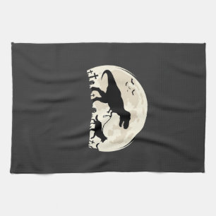 Linge De Cuisine Berger Allemand Halloween Dinosaure Silhouette Lun