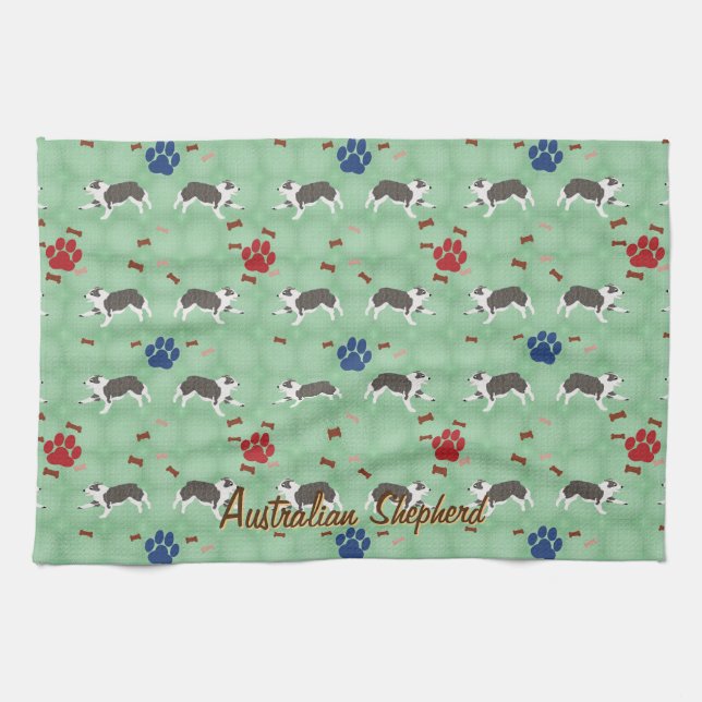 Linge De Cuisine Berger australien (Horizontal)