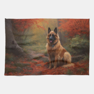Linge De Cuisine Berger belge en automne Leaves automne Inspire
