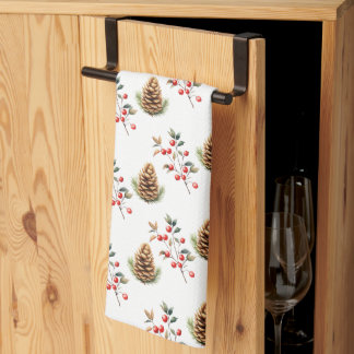 Linge De Cuisine Berries Et Pinecones
