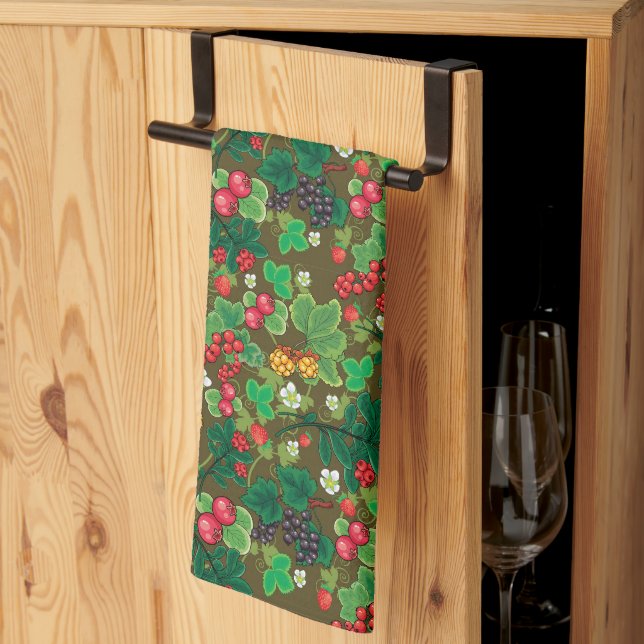 Linge De Cuisine Berries sauvages (Pliage en tiers)
