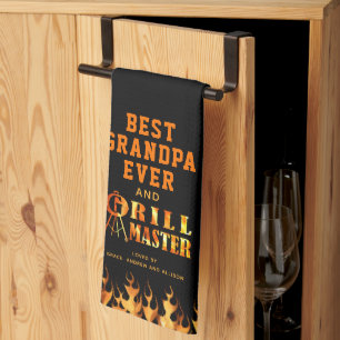 Linge De Cuisine BEST GRANDPA JAMAIS GRILL MASTER Personnalisé
