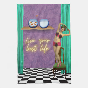 Linge De Cuisine Best Life Funky Vintage Kitsch