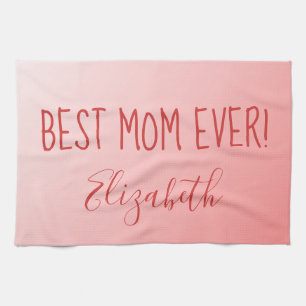 Linge De Cuisine Best Mom Ever pink ombre
