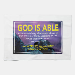 Linge De Cuisine Bible chrétienne Verse DIEU EST CAPABLE