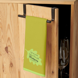 Linge De Cuisine Bible de Thanksgiving Verse Feuille verte Autume O