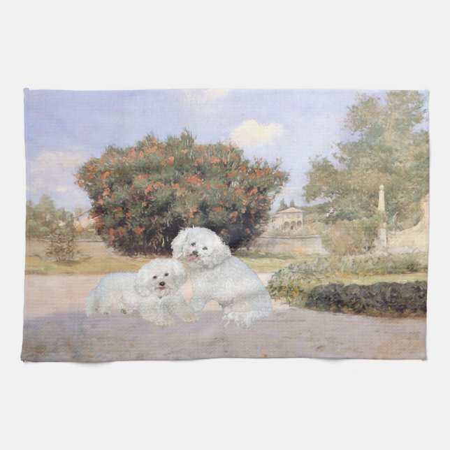 Linge De Cuisine Bichon Frise (Horizontal)