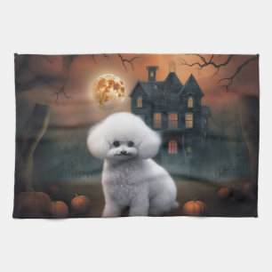 Linge De Cuisine Bichon Frise Halloween Épouvantable