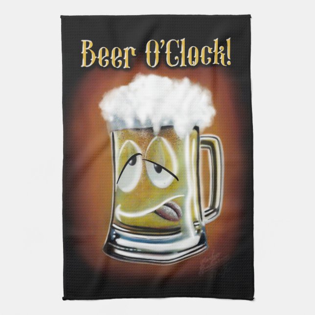 Linge De Cuisine Bière O’clock ! (Vertical)