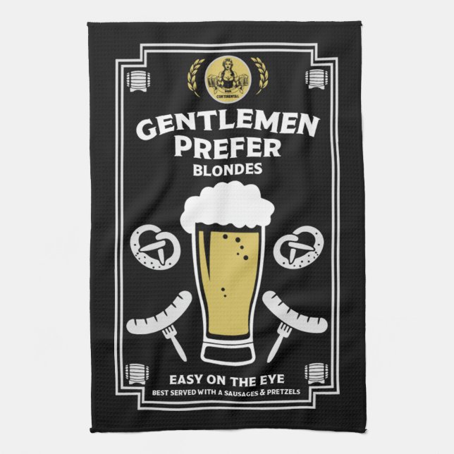 Linge De Cuisine Bière Pilsner Allemande Et Saucisse (Vertical)