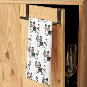 Linge De Cuisine Biewer Terrier mignon Motif de dessin de chien