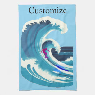 Linge De Cuisine Big Wave Surfer Thunder_Cove
