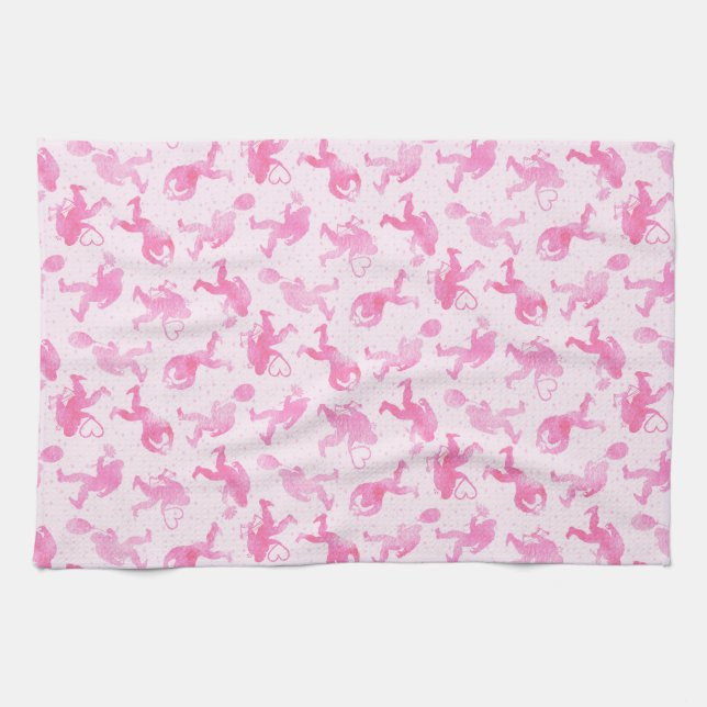 Linge De Cuisine Bigfoot in Love : Pink Valentine Yeti (Horizontal)