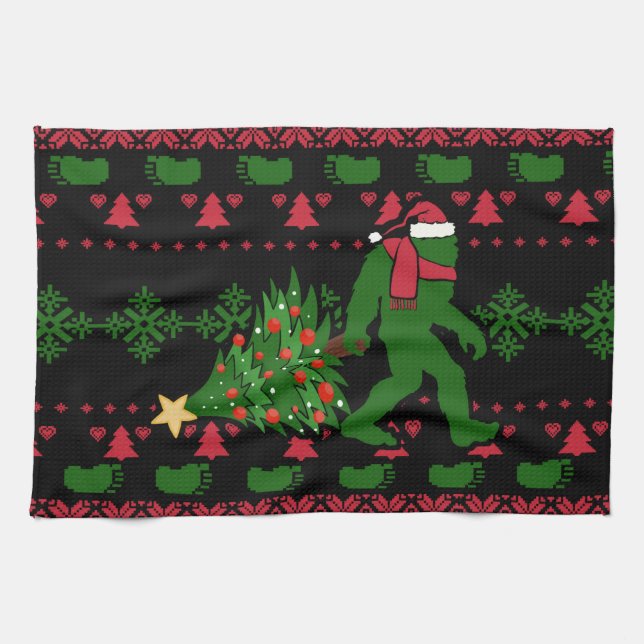 Linge De Cuisine Bigfoot on genou (Horizontal)