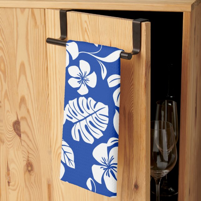 LINGE DE CUISINE BIKINI ROSE (BLEU ROYAL) (Pliage en tiers)