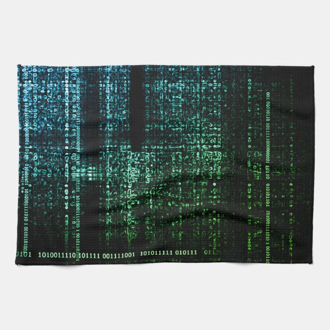 Linge De Cuisine Binary Symphony Kitchen Towel - Art Meets Tech (Horizontal)