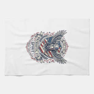 Linge De Cuisine Bison Aigle Patriotique Crête Animal Hybride Patri