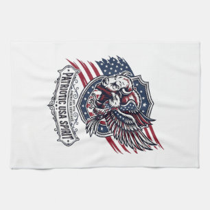 Linge De Cuisine Bison Aigle Patriotique Crête Animal Hybride Patri