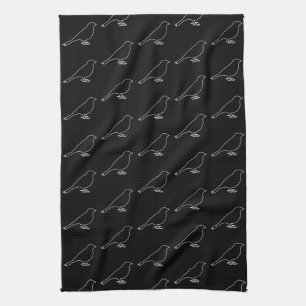 Linge De Cuisine Black bird - Kitchen Towel 16" x 24"