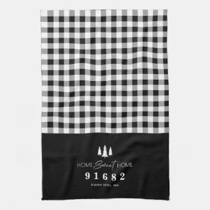 Linge De Cuisine Black En vichy Home Sweet Home Code zip personnali