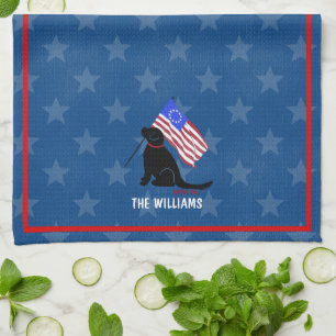 Linge De Cuisine Black Lab American Drapeau de nuit Sky Cuisine Ser