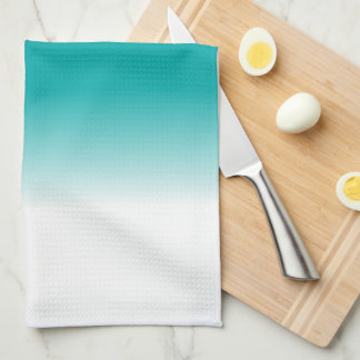 Linge De Cuisine Black Teal White ombre
