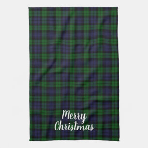 Linge De Cuisine Black Watch Tartan Joyeux Noël