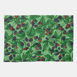 Linge De Cuisine Blackberry en vert