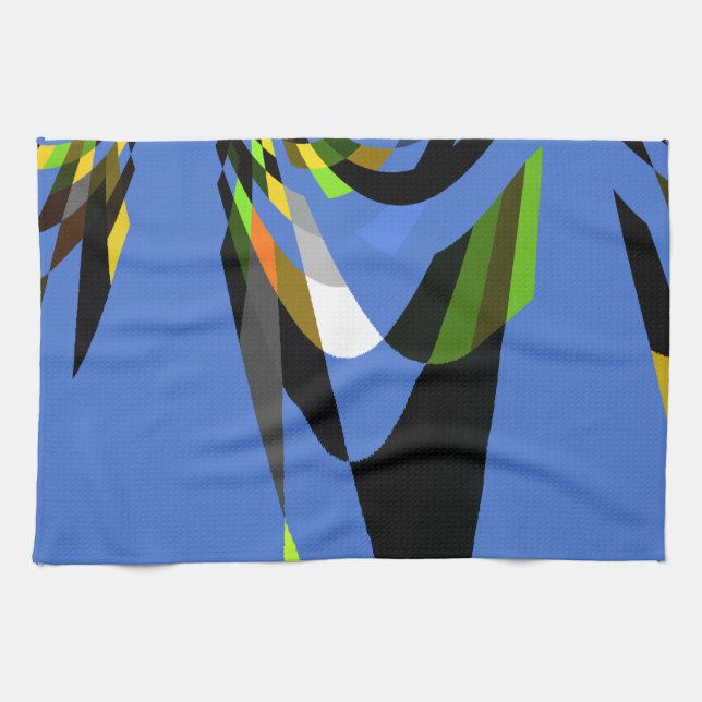 Linge De Cuisine Bleu Africain Tribal Motif Motif Art Imprimer (Horizontal)