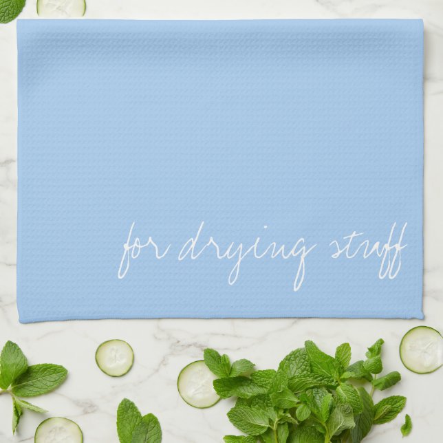 Linge De Cuisine Bleu bébé personnalisé (Plié)