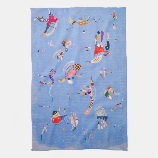 Linge De Cuisine Bleu ciel | Wassily Kandinsky (Vertical)
