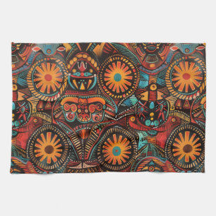 Linge De Cuisine Bleu élégant "Empreinte Ancestrale intemporelle" T