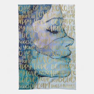 Linge De Cuisine Bleu Femme Face Or Citations Inspirationnelles