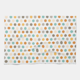 Linge De Cuisine Bleu orange de pois multi assez Girly de couleur