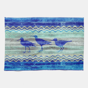 Linge De Cuisine Bleu Rustique Marine Décor Coastal Sandpipers