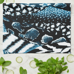 Linge De Cuisine Bleu Safari