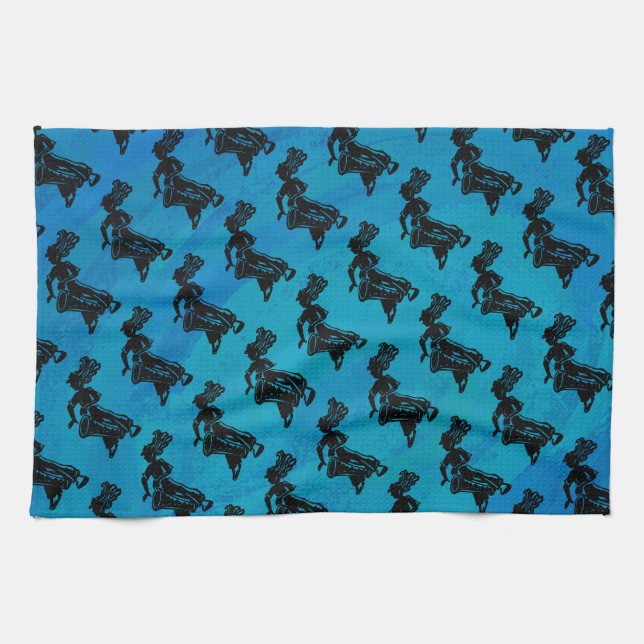 Linge De Cuisine Bleu tambour Boogie Nights New York (Horizontal)