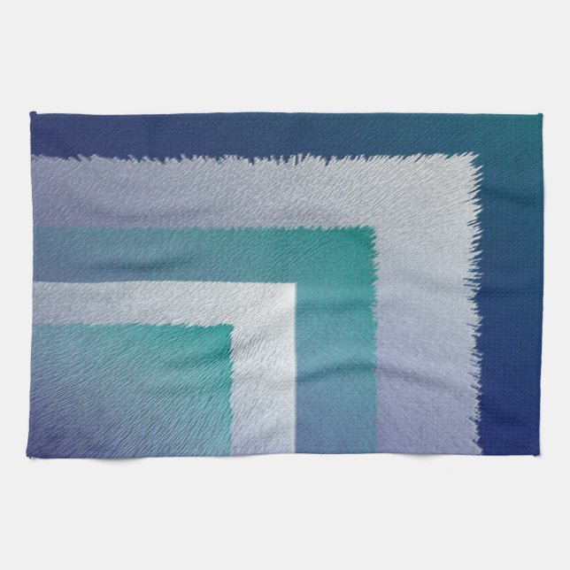 Linge De Cuisine bleu turquoise gris ex pastel (Horizontal)