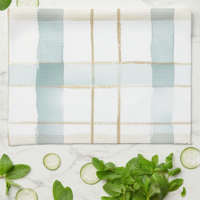 Linge De Cuisine Blue Cream White Plaid (Plié)