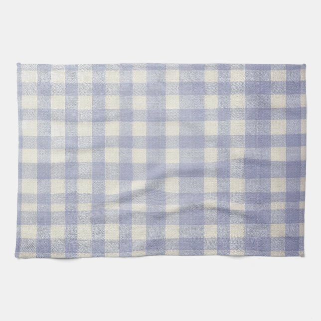 Linge De Cuisine Blue Gingham kitchen towel (Horizontal)