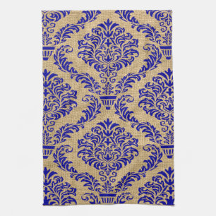 Linge De Cuisine Blue Parisian Moods Damask