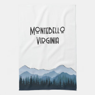 Linge De Cuisine Blue Ridge Mountains, Montebello personnalisable