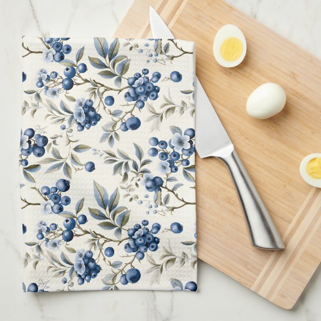 Linge De Cuisine Blueberry vintage (Quart Plié)