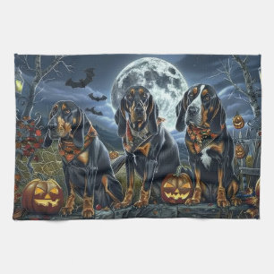 Linge De Cuisine Bluetick Coonhound Halloween Éffrayant