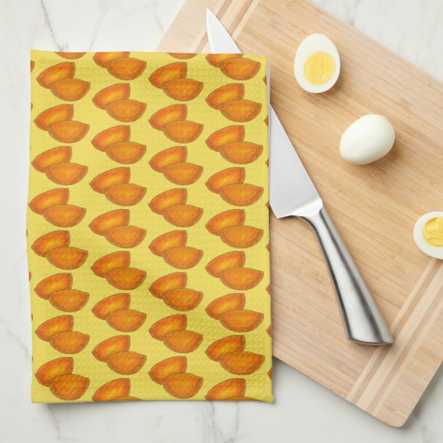 Linge De Cuisine Boeuf épicé jamaïcain Patty Patty Jamaïque Pâtisse (Quart Plié)