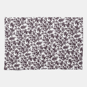 Linge De Cuisine Boho Matisse Formes botaniques Motif gris noir
