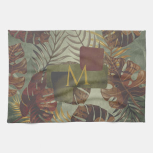 Linge De Cuisine Boho tropical monstère feuille de palmier 70's été