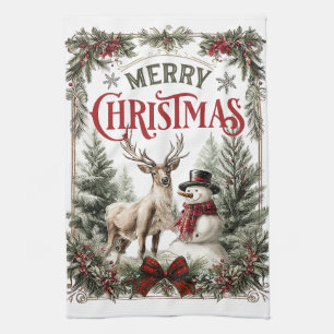 Linge De Cuisine Bois de Noël 
