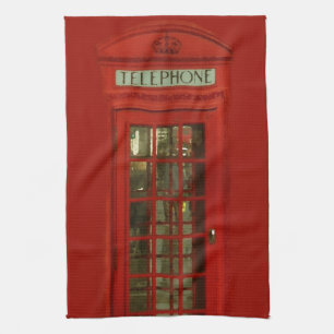 Linge De Cuisine Boîte téléphonique rouge vintage