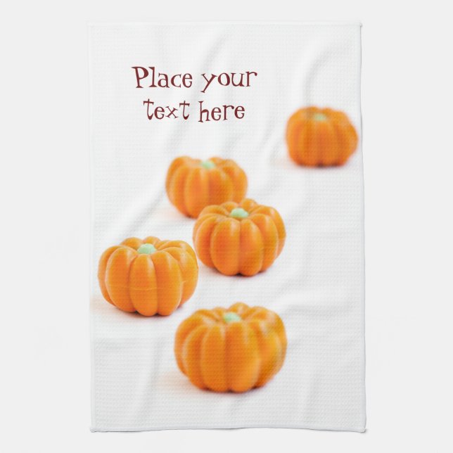 Linge De Cuisine Bonbons citrouilles d'Halloween (Vertical)